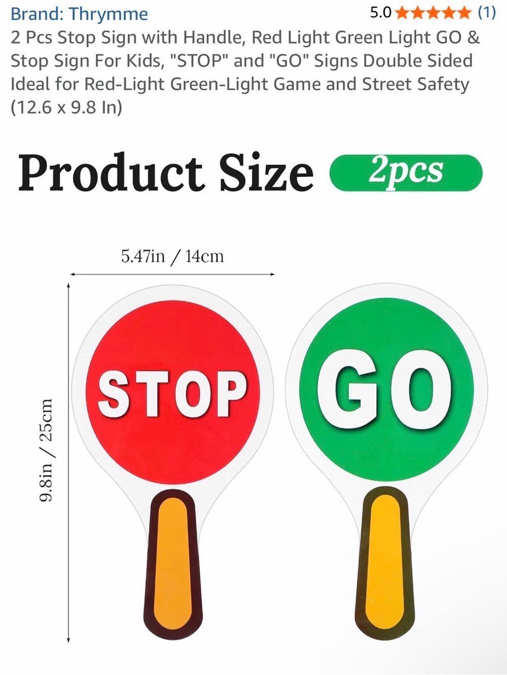 Red & Green Stop/Go Handheld Signs - Picture 3 of 10
